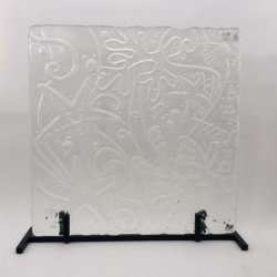 Klar Glasplade med havbunds relief