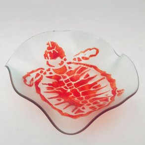 Fad med rdt luffe tryk