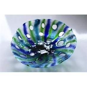 Unik glasskl med huller