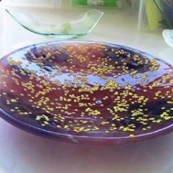 Stort solidt glasfad