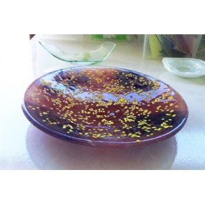 Stort solidt glasfad