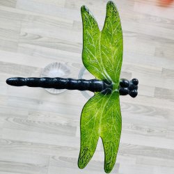 Guldsmed i grnt glas p stlstang