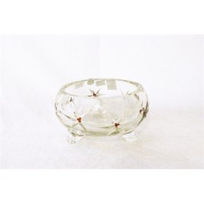 Krystal skl med rde sten