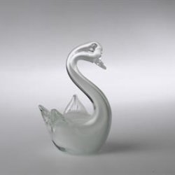 Hvid glas svane